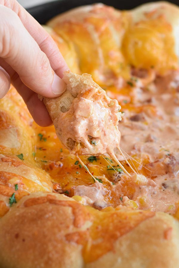 Cheesy Beef and Corn Dip