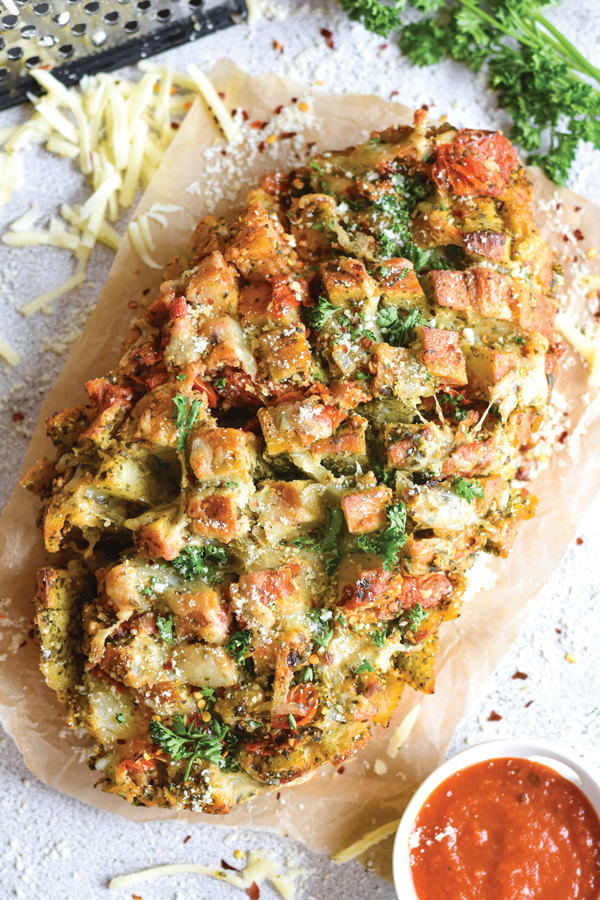 Pesto Pull-Apart Party Bread