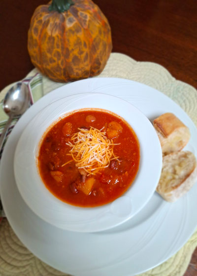 Chili with Butternut Squash and Black Soybeans