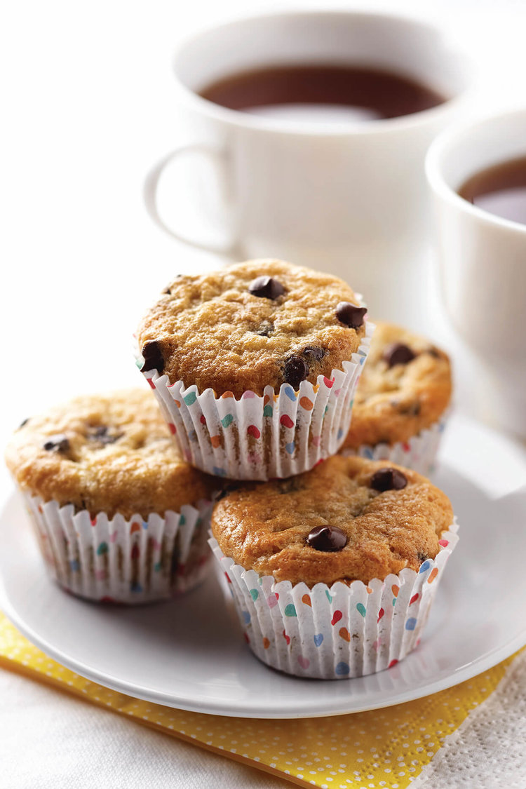 Banana chocolate chip mini muffins