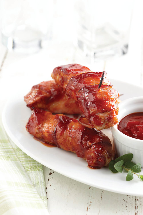 BBQ Bacon-Wrapped Pork Loin Strips