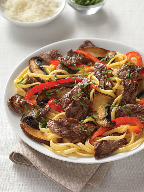 Beef Sirloin Pasta Portobello