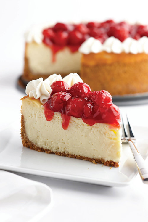 Cherry and raspberry cheesecake