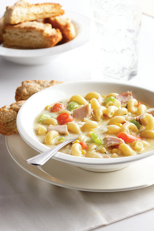 Homemade Chicken Noodle Soup with Butter Dips