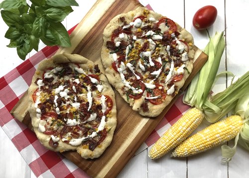 Iowa Summer Pizza is inspired by the fresh, mouthwatering flavors of summertime in Iowa. Photo credit: Anita McVey