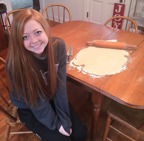 Noodle Making At Kitchen Table