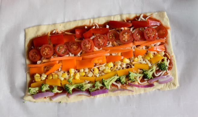 Rainbow Veggie Pizza