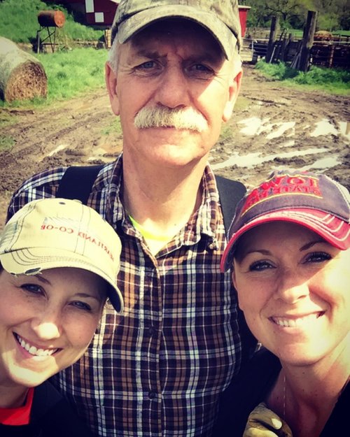 Father and two daughters